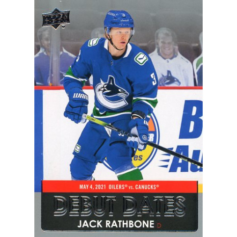 JACK RATHBONE insert 21-22 UD Series 1 Debut Dates